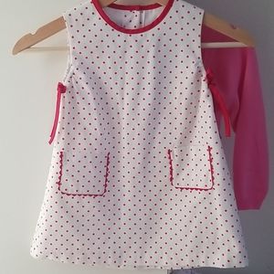 Little english red dots dress